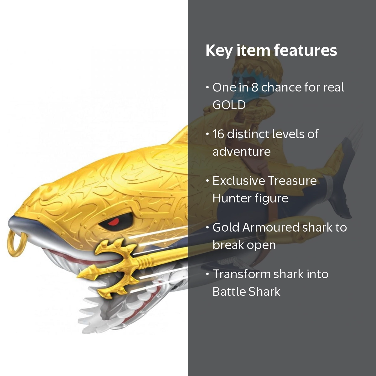 Treasure X Sunken Gold Shark's Treasure - Real Gold Dipped