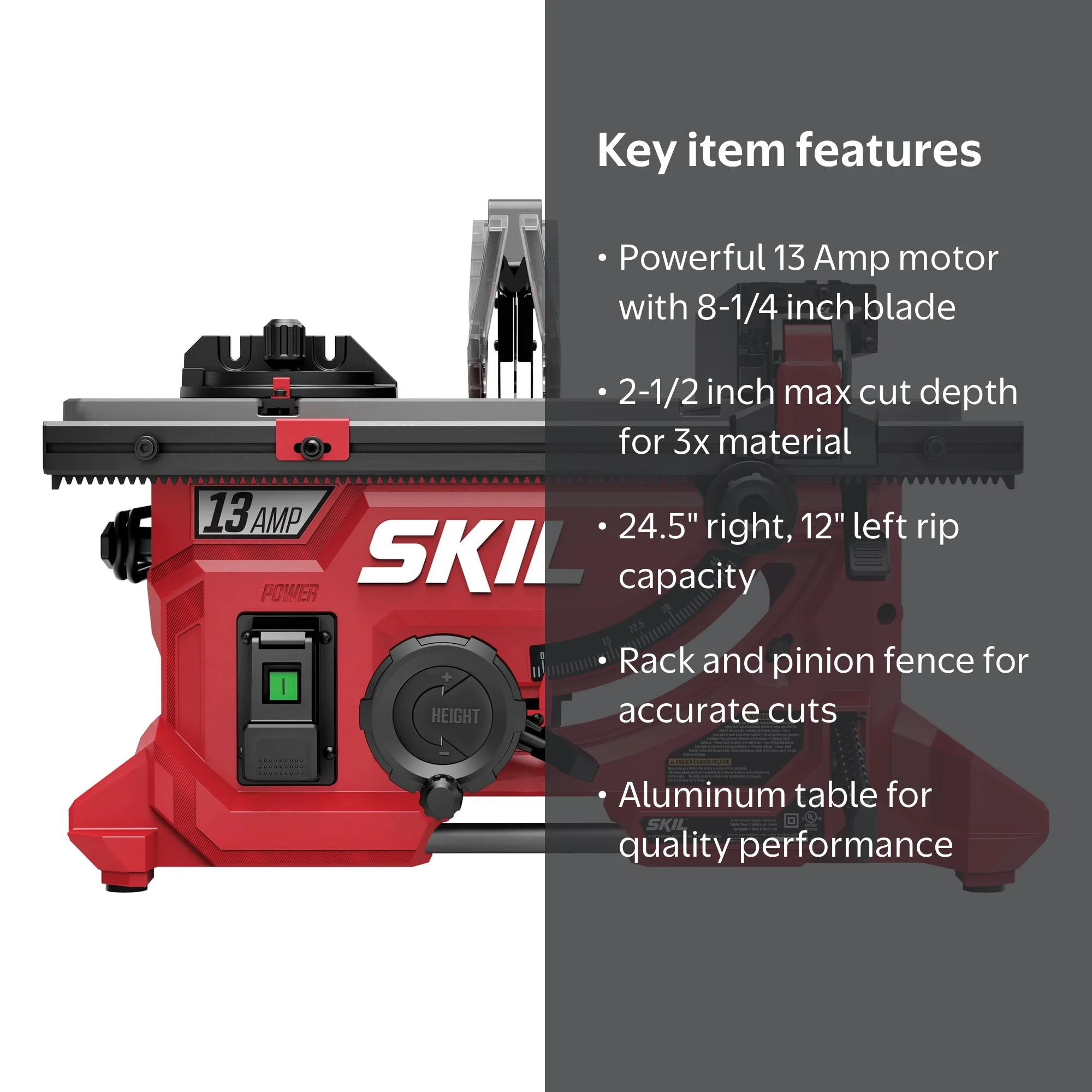 SKIL TS6328-00 13 Amp Compact Jobsite Table Saw with 8-1/4 Inch
