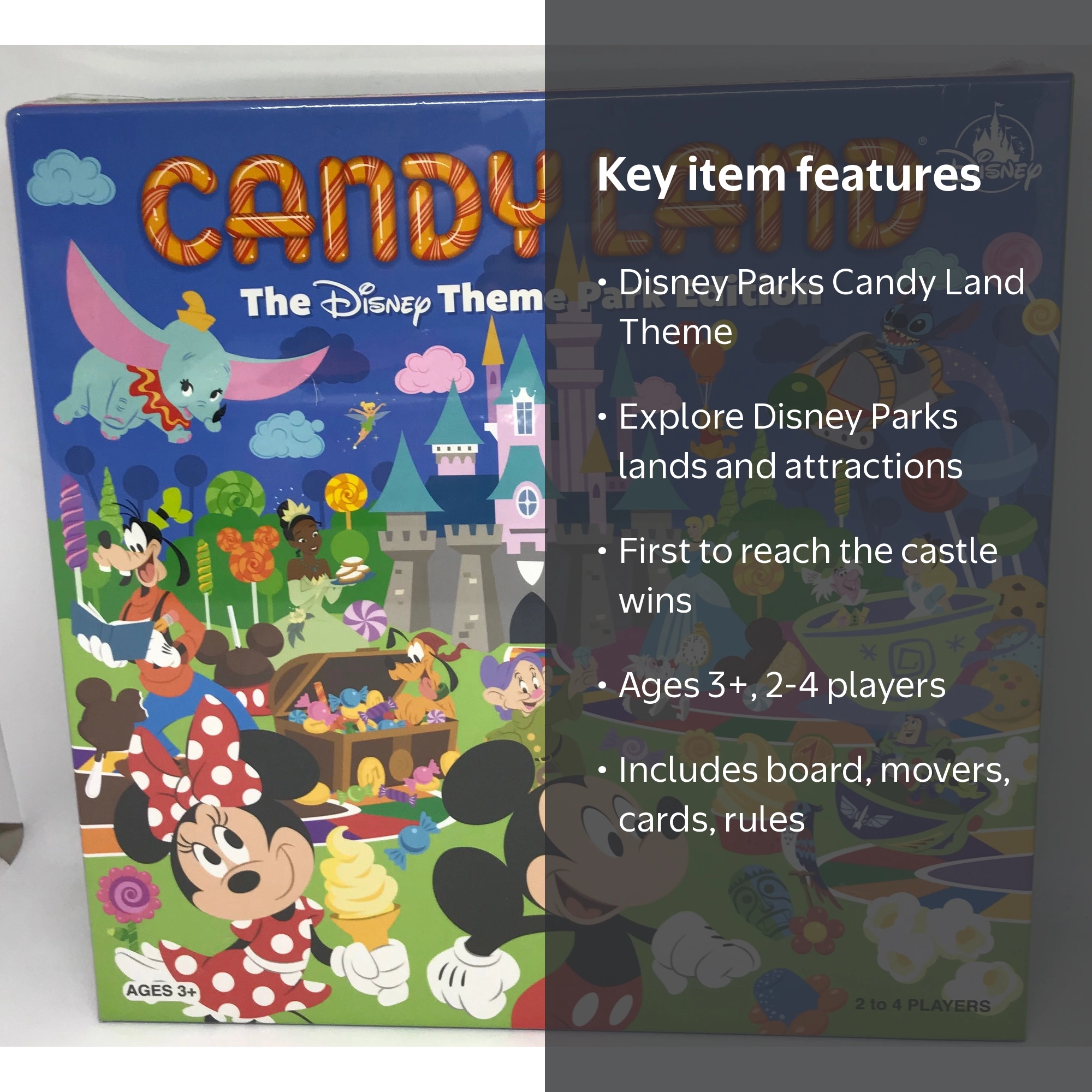 Disney Candy Land Theme Park Edition Mickey Mouse Board Game, 66