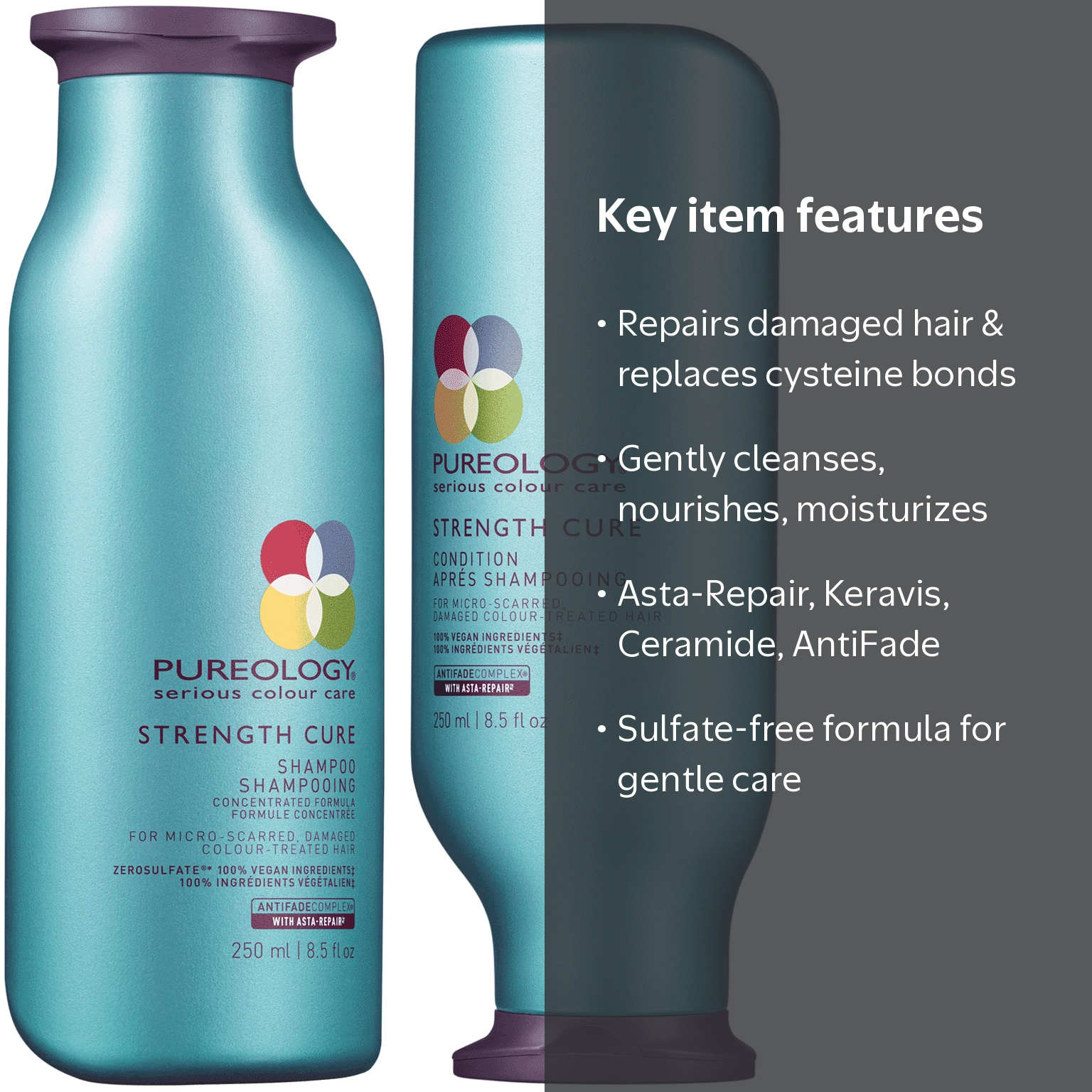 Pureology Strength Cure Shampoo and Conditioner Duo, 8.5 oz