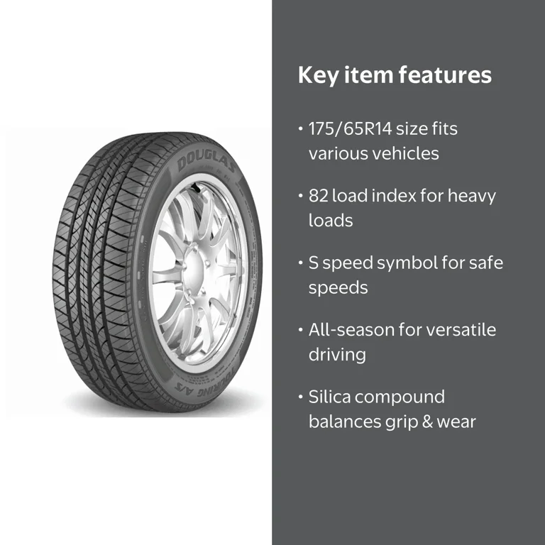 Douglas Touring A/S 175/65R14 82S All-Season Tire - Walmart.com