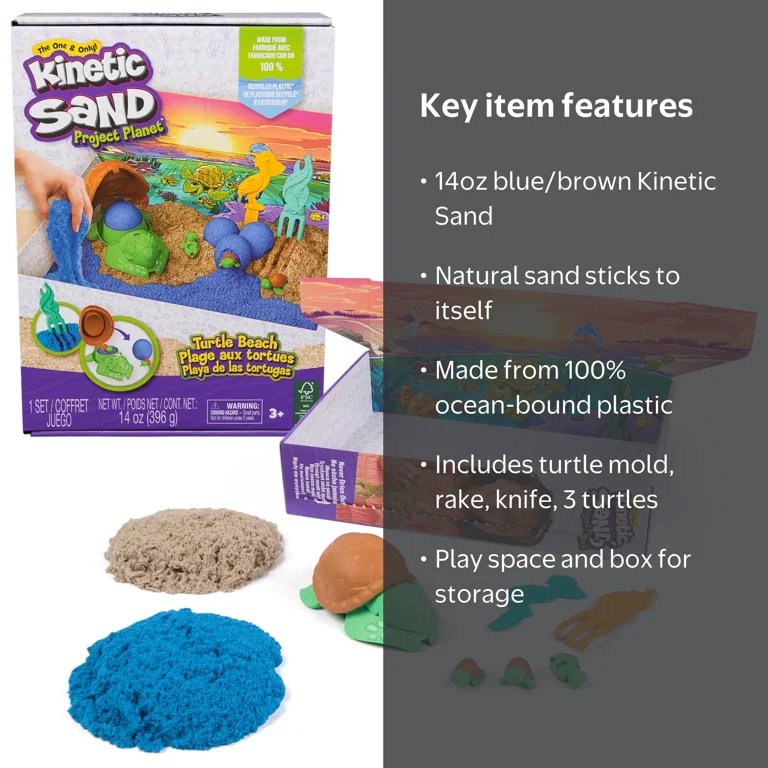 Kinetic Sand, Sensory Play Set, 14oz, Turtle Habitat - Walmart.com