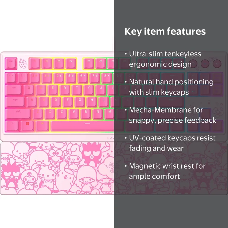 Free Shipping! Razer Low-Profile Membrane Gaming Keyboard Hello