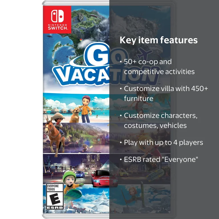 Nintendo Go Vacation for Switch: Fun Games for Kids, 045496593827