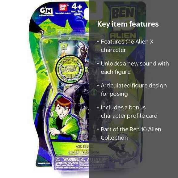 Ben 10 Articulated Alien X Action Figure with Bonus Character