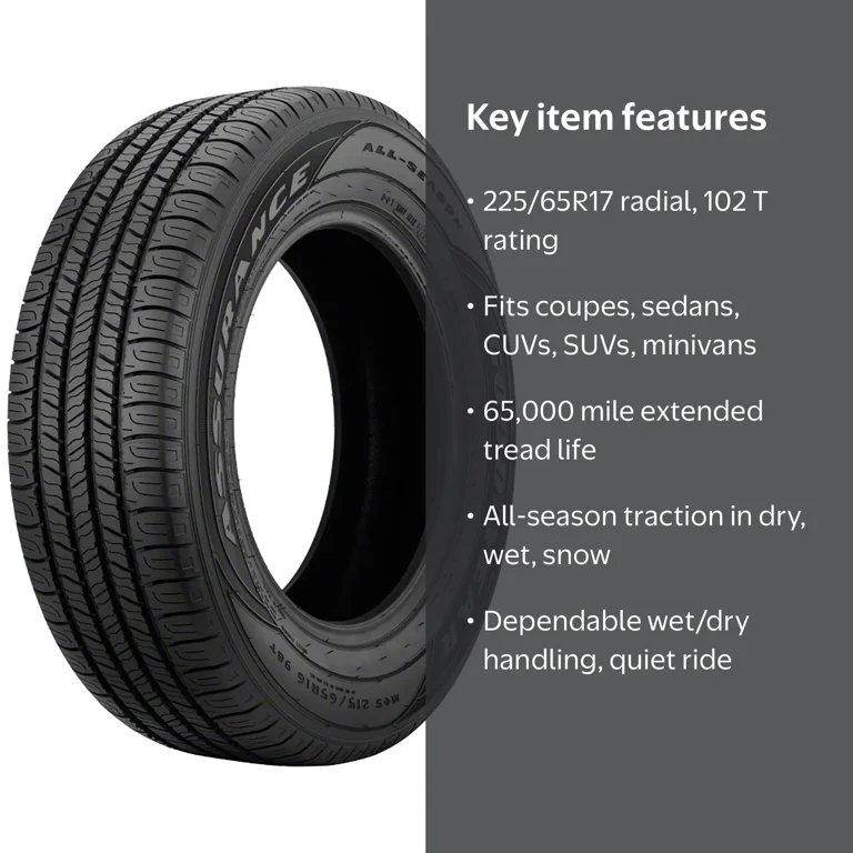 Goodyear Assurance All-Season 225/65R17 102 T Tire - Walmart.com
