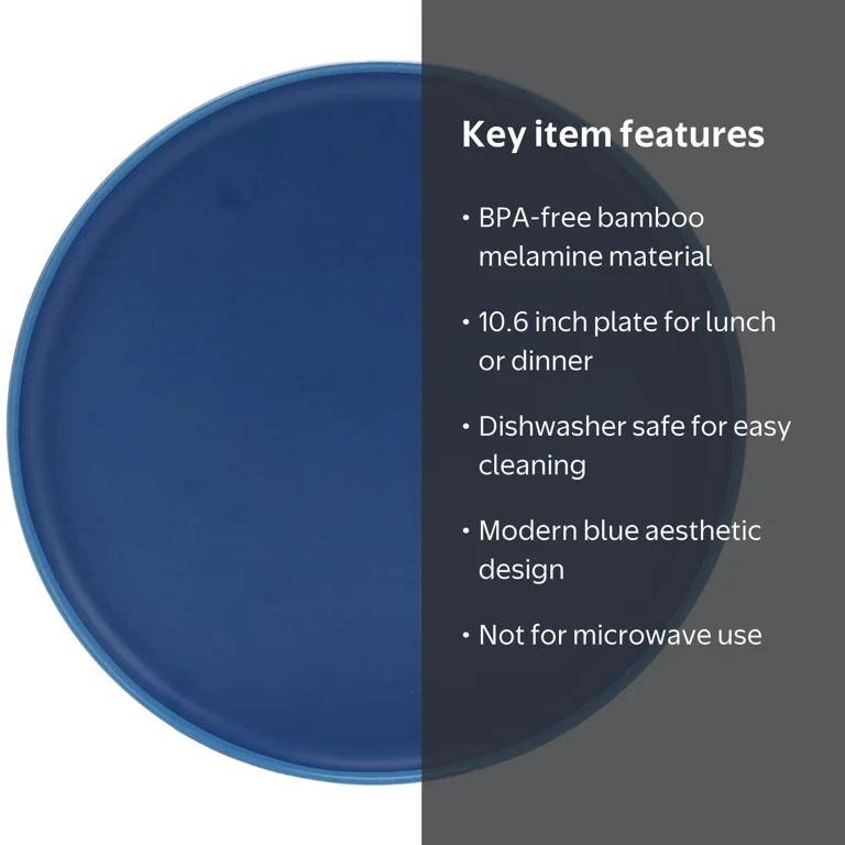 Mainstays by Becky G. & Alejandra Bamboo Melamine Dinner Plate