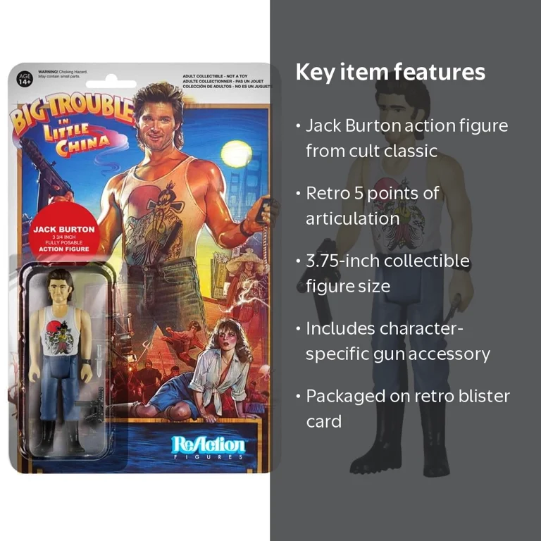 Funko ReAction Big Trouble in Little China Jack Burton Action