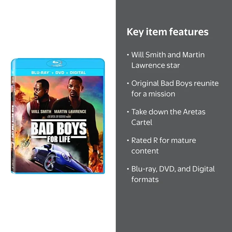 Sony Pictures: Bad Boys for Life - Action Movie (Blu-ray DVD +