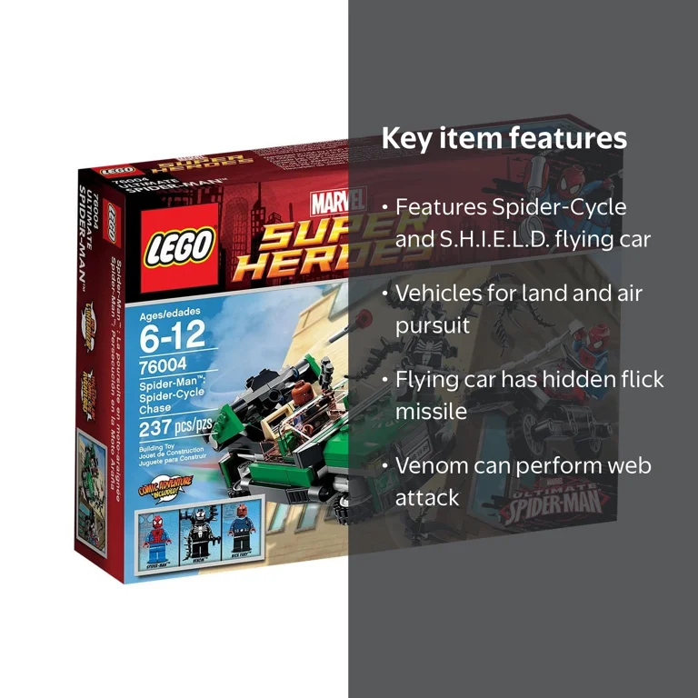 LEGO, Super Heroes Spider-Man: Spider-Cycle Chase Play Set, 237