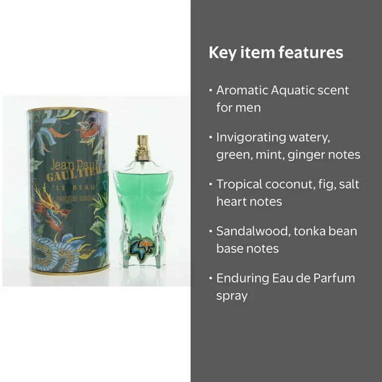 Jean Paul Gaultier, Fragrance, 4.2 oz, Le Beau Paradise Garden Men