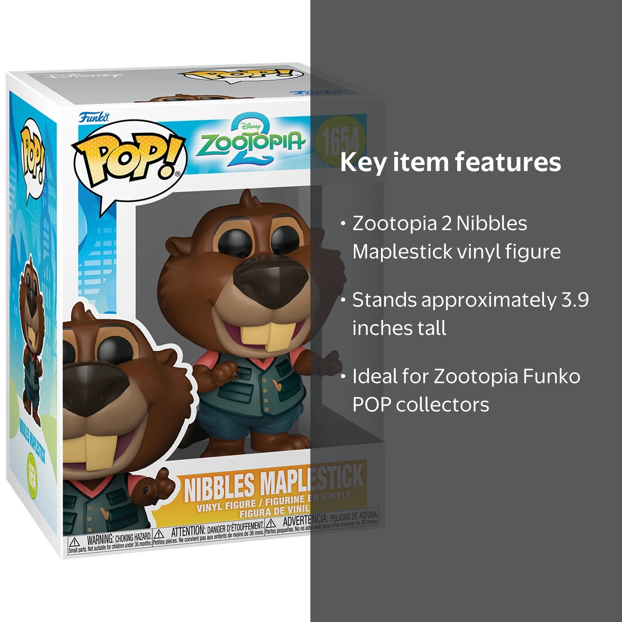 Funko POP Disney: Zootopia 2 Nibbles Maplestick Vinyl Figure, 3.9