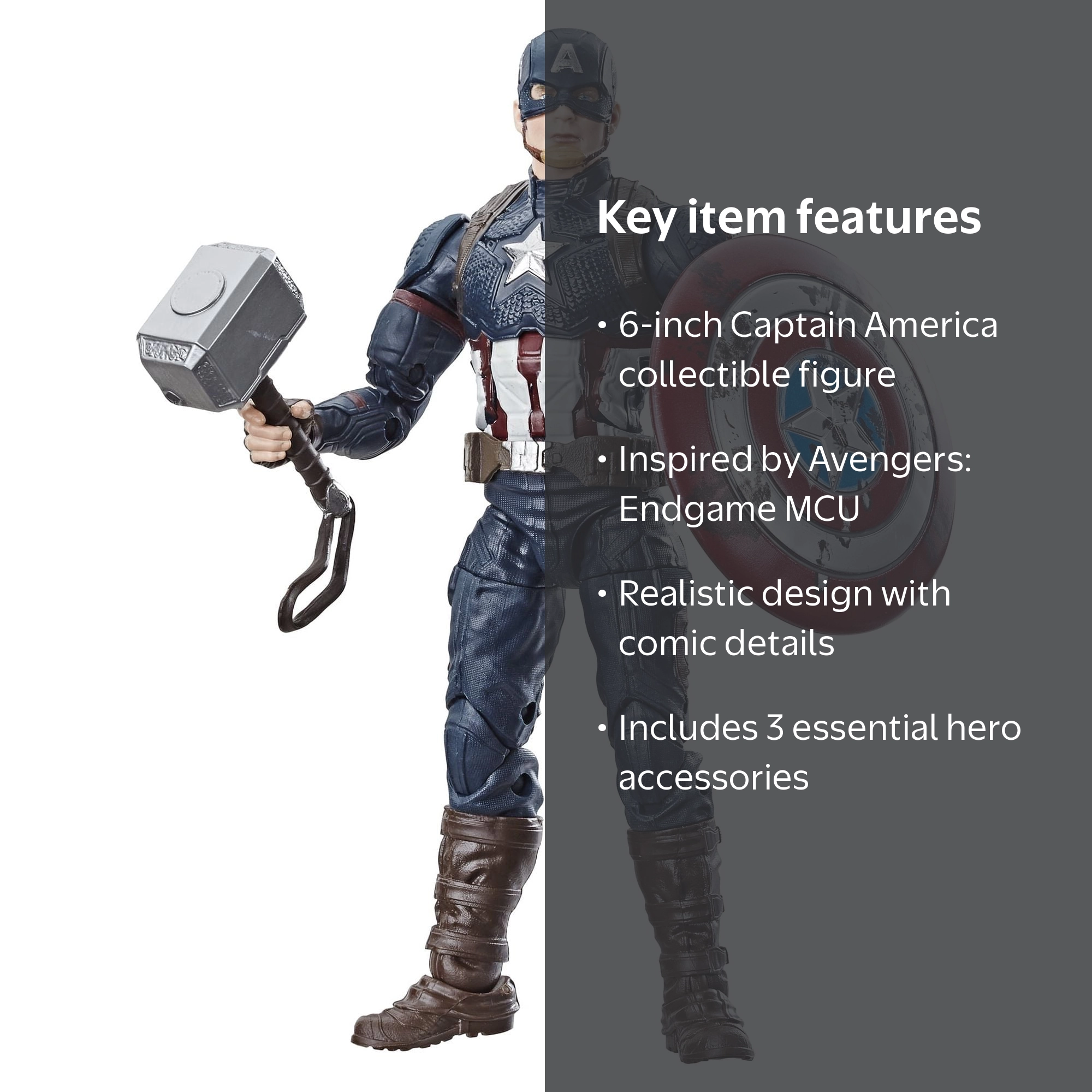 Marvel Legends Series 6-Inch Captain America - Walmart.com
