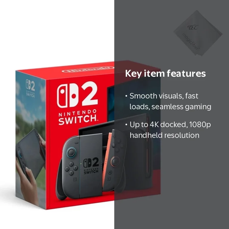 New TEC Nintendo Switch 2 Console Bundle with Silicone Controller