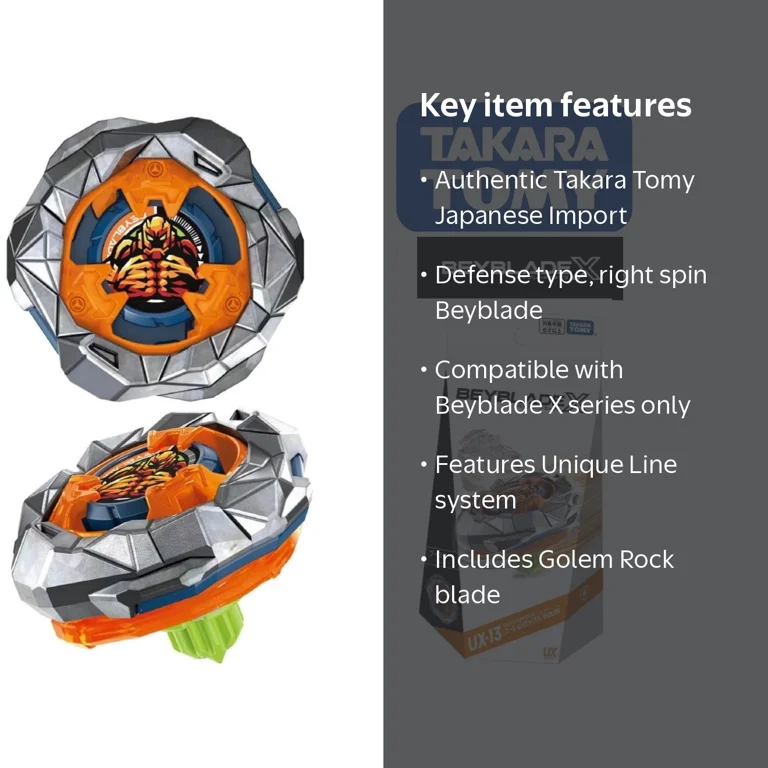 タマ&フレンズ サウンドクロック Takara Tomy Beyblade X UX-13 Golem Rock 1-60UN - Walmart.com