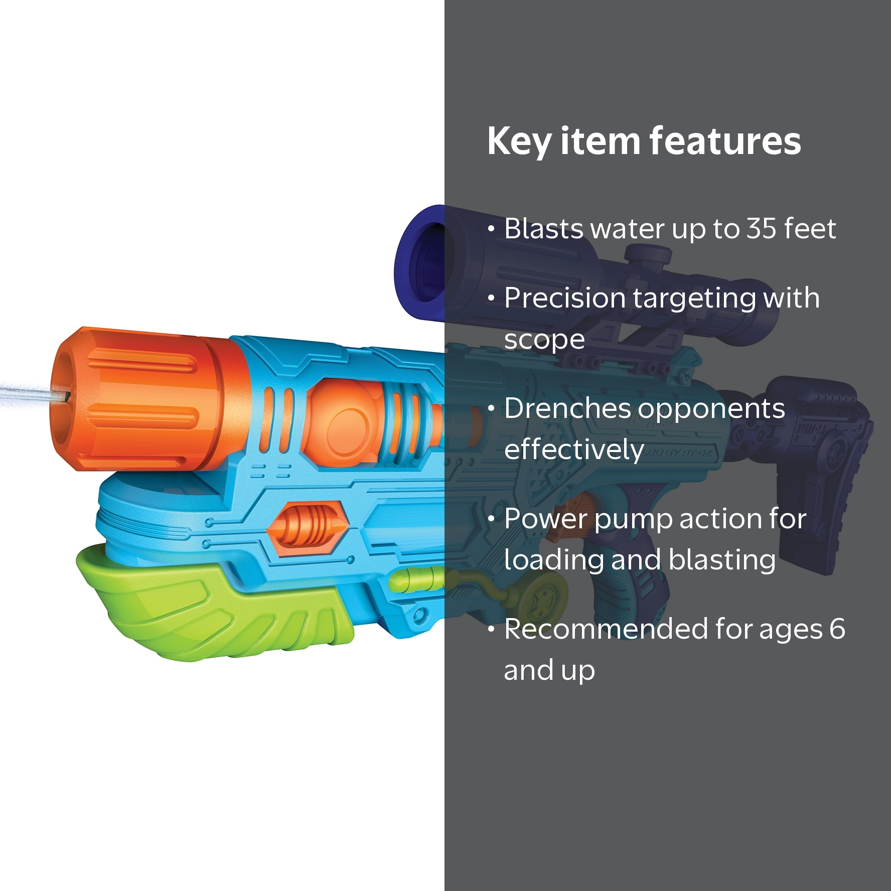 Adventure Force Water Strike Tidal Surge Power-Pump Water Blaster