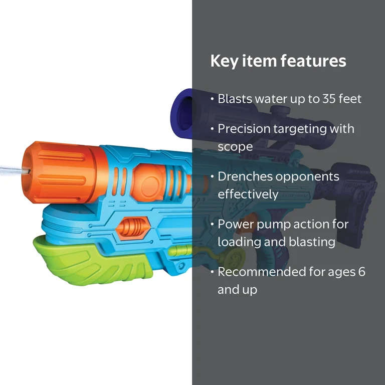 Adventure Force Water Strike Tidal Surge Power-Pump Water Blaster