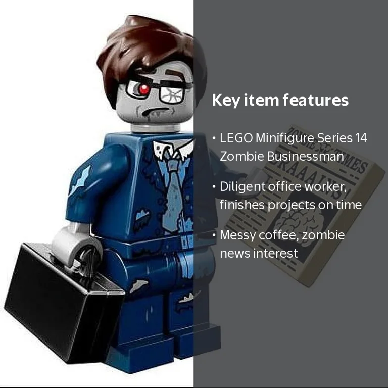 LEGO Series 14 Zombie Businessman Minifigure - Walmart.com