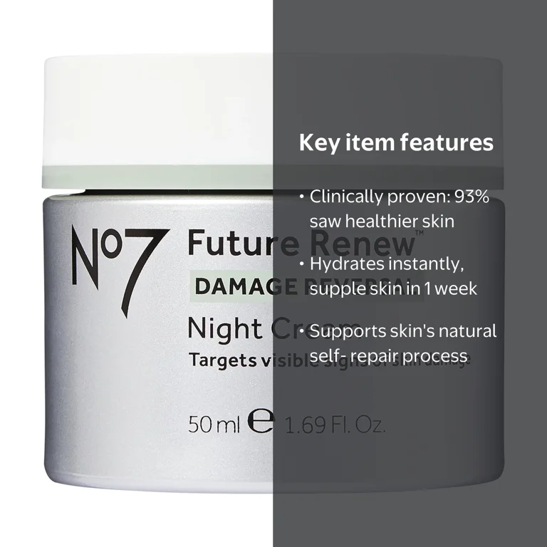 フェイスクリーム NoN NO7 Future Renew Damage Reversal Night Cream Face Moisturizer with