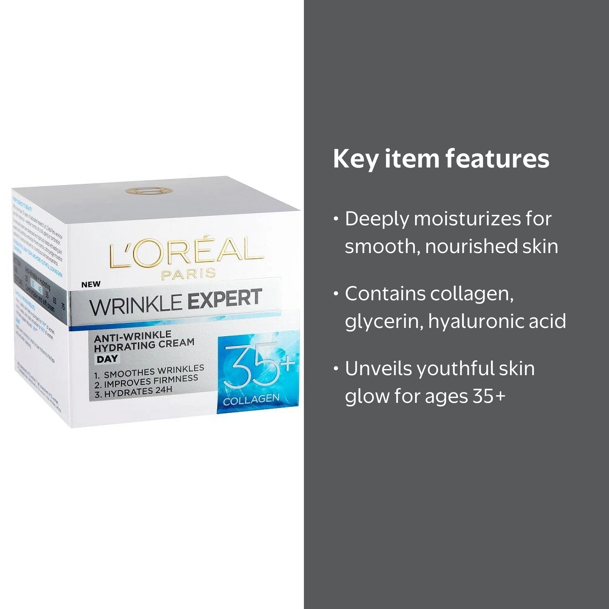 L'Oreal Paris Anti-Aging Face Moisturizer, Collagen Infused