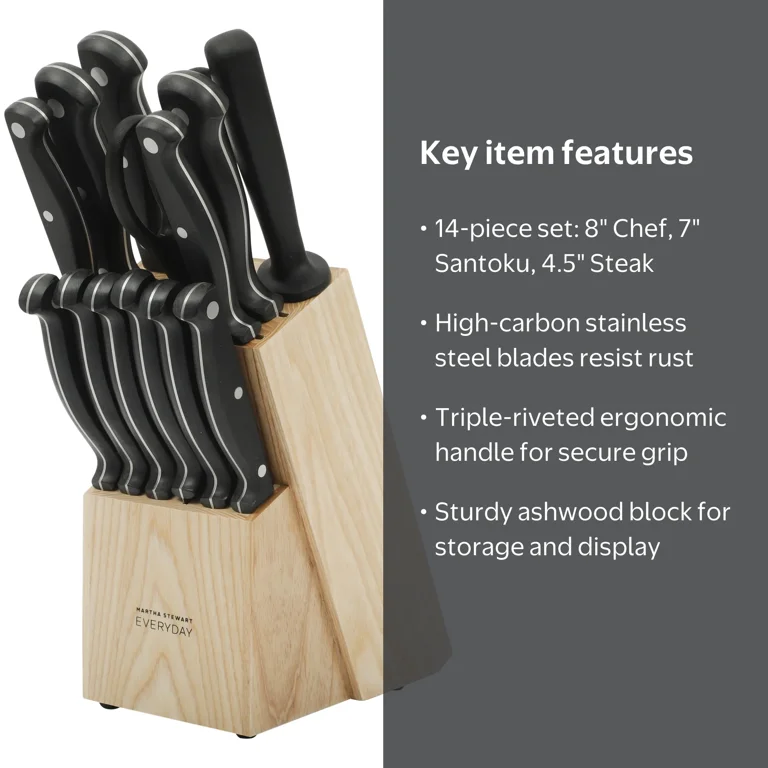 Martha Stewart Everyday Keswick 14-Piece Stainless Steel Kitchen