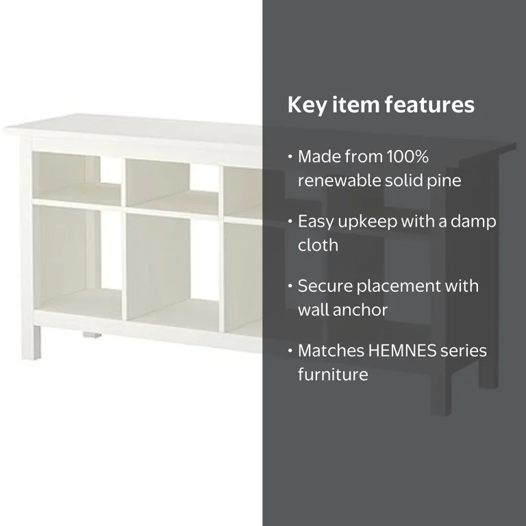 Ikea Hemnes Sofa Table White Satin Solid Pine - Walmart.com