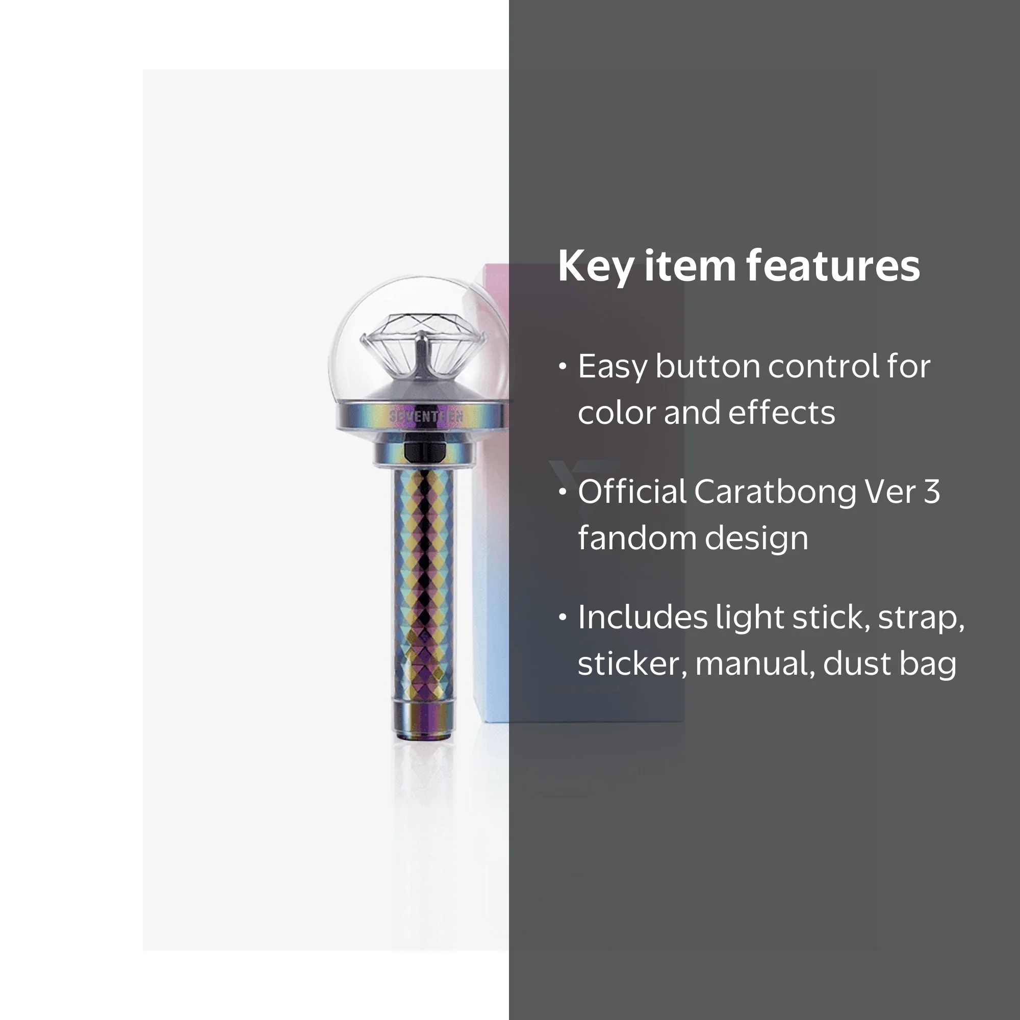 Seventeen Official Lightstick Ver.3 Caratbong - Kpop Merch Seller