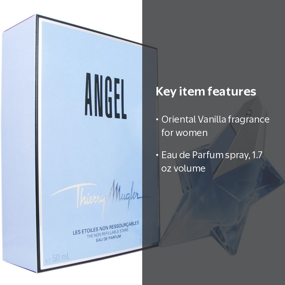 Thierry Mugler Angel Eau De Parfum, Non Refillable Star, 1.7 oz