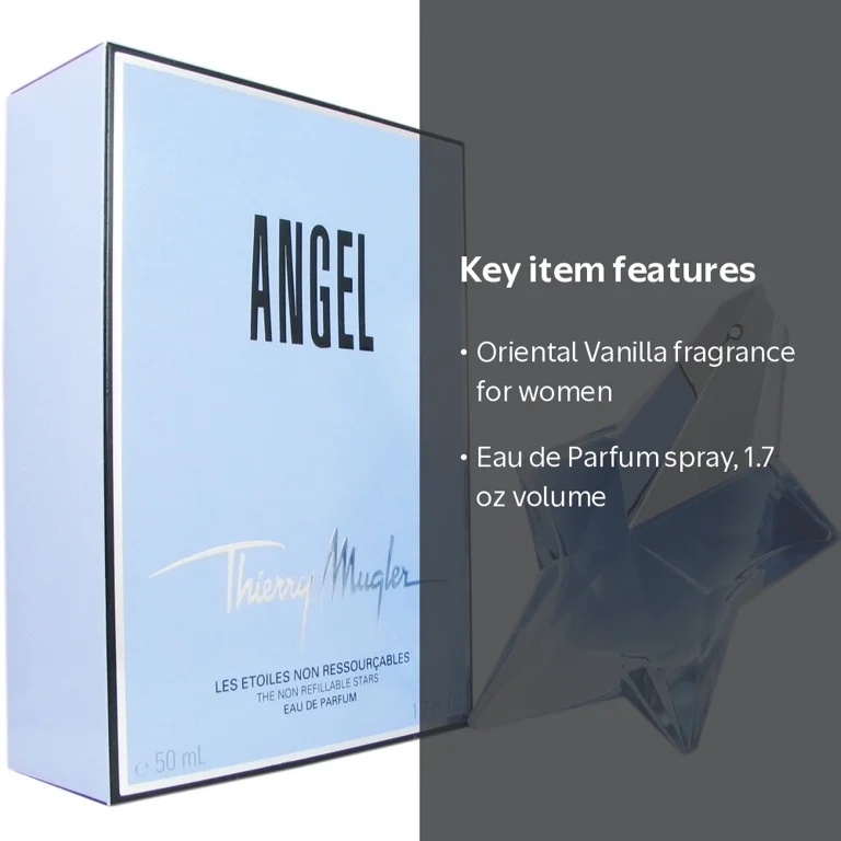 Thierry Mugler Angel Eau De Parfum, Non Refillable Star, 1.7 oz