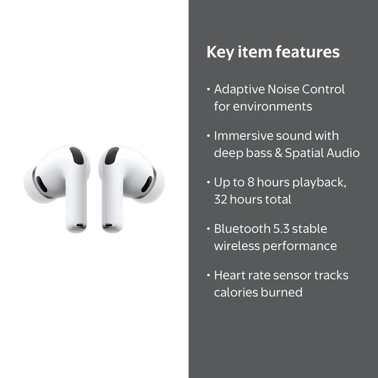 Open Box Apple AirPods Pro 3, Wireless Active Noise Cancelling