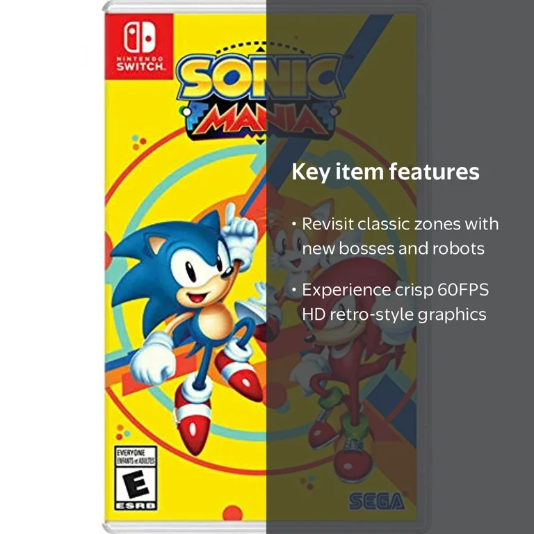 SEGA, Nintendo Switch Game, Sonic Mania, Physical Edition