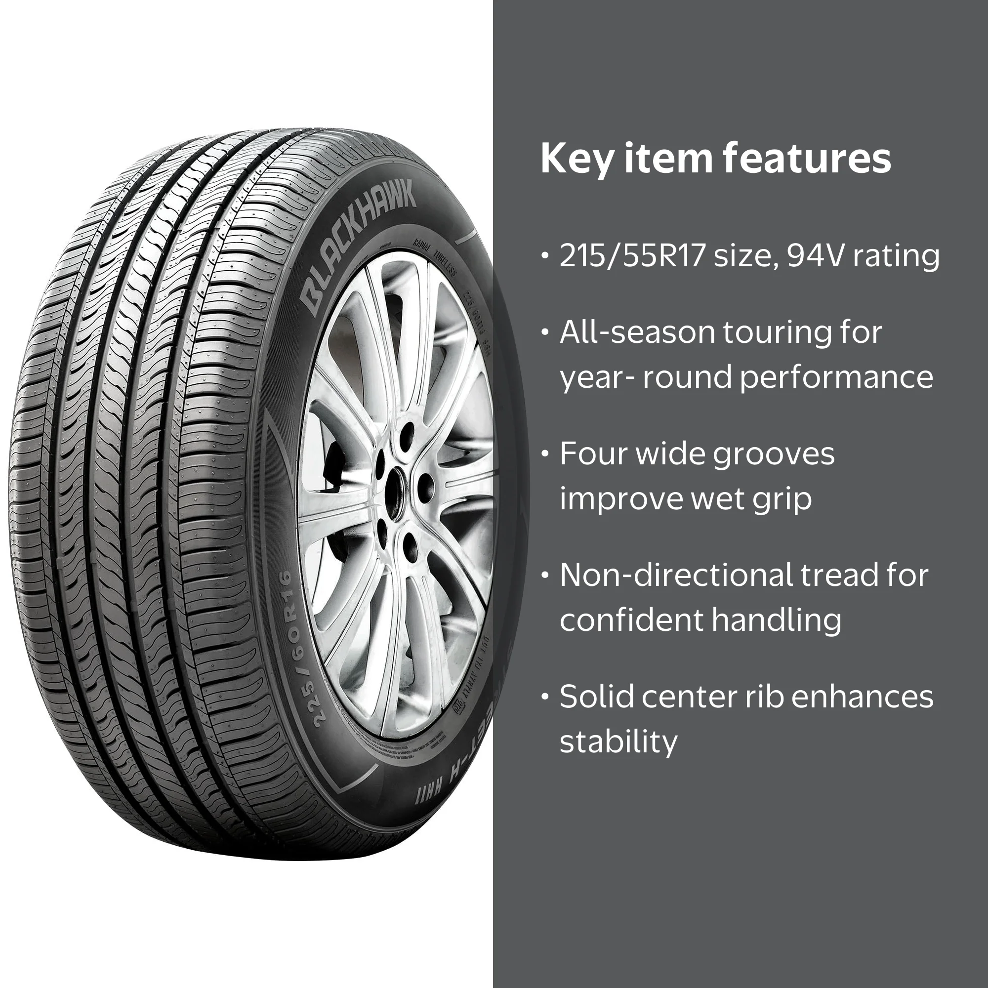 BlackHawk Street-H HH11 UHP 215/55R17 94V All-Season Touring