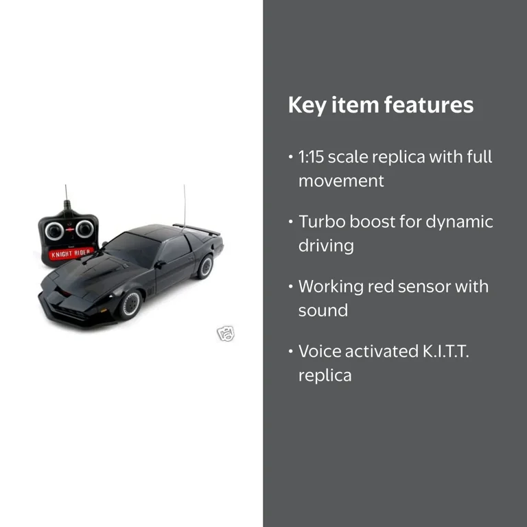 HITARI R/C KNIGHT RIDER K.I.T.T 1:15 SCALE NEW - Walmart.com