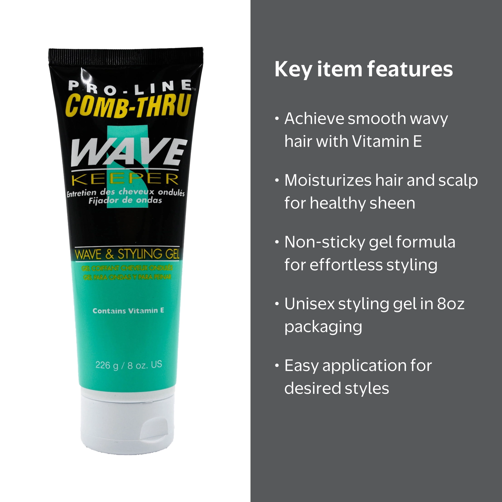 【未開封】AS WAVE CREAM &イオンゲル Pro Line Comb-Thru Wave Keeper Gel, 8 oz, Moisturizing - Walmart.com