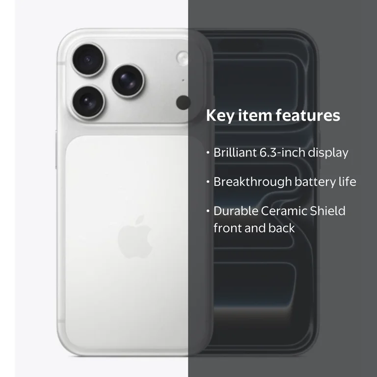 Apple, Restored iPhone 17 Pro 5G 256GB, Unlocked, Silver - Walmart.com
