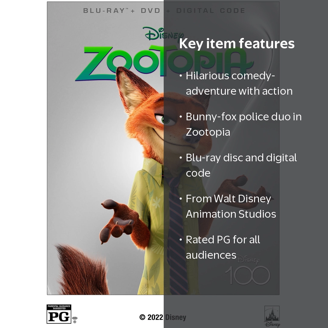 Zootopia (Blu-ray + Digital Code) - Walmart.com