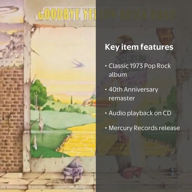 Elton John - Goodbye Yellow Brick Road - Music & Performance - CD