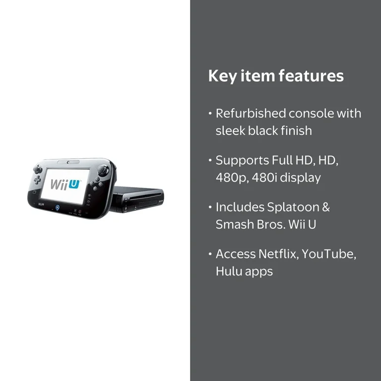 Free Shipping! Restored Nintendo Wii U - Smash Splat Wii U Deluxe