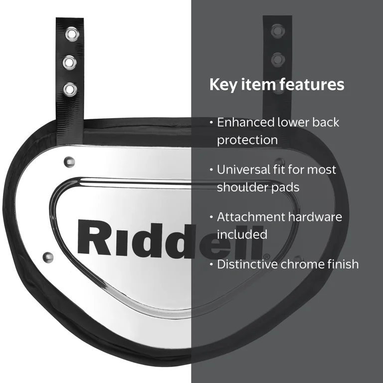 Riddell バックプレート Riddell Chrome Finish Back Plate, Universal - Walmart.com