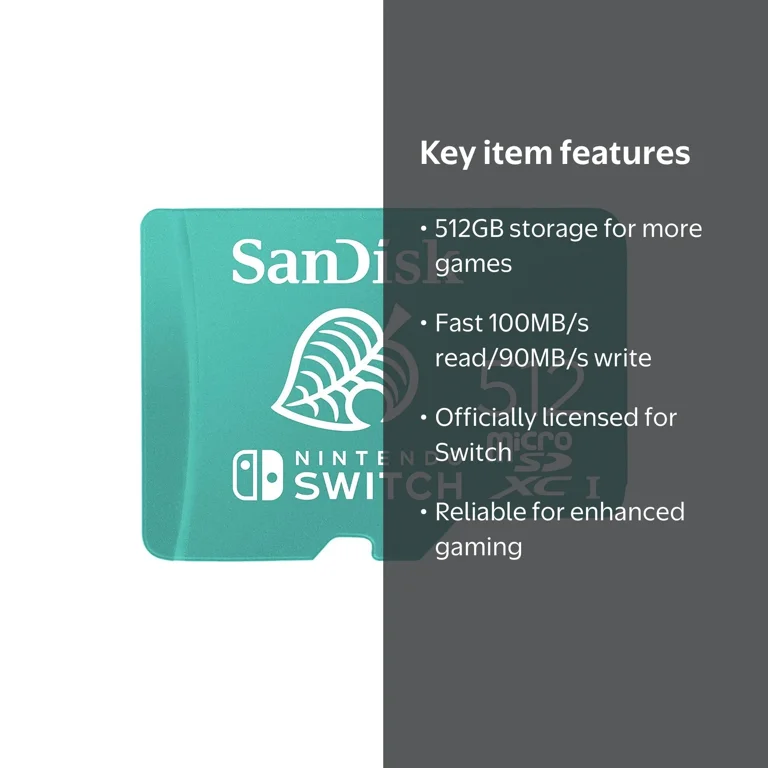 SanDisk, microSDXC Memory Card, 512GB, for Nintendo Switch SanDisk, microSDXC Memory Card, 512GB, for Nintendo Switch
