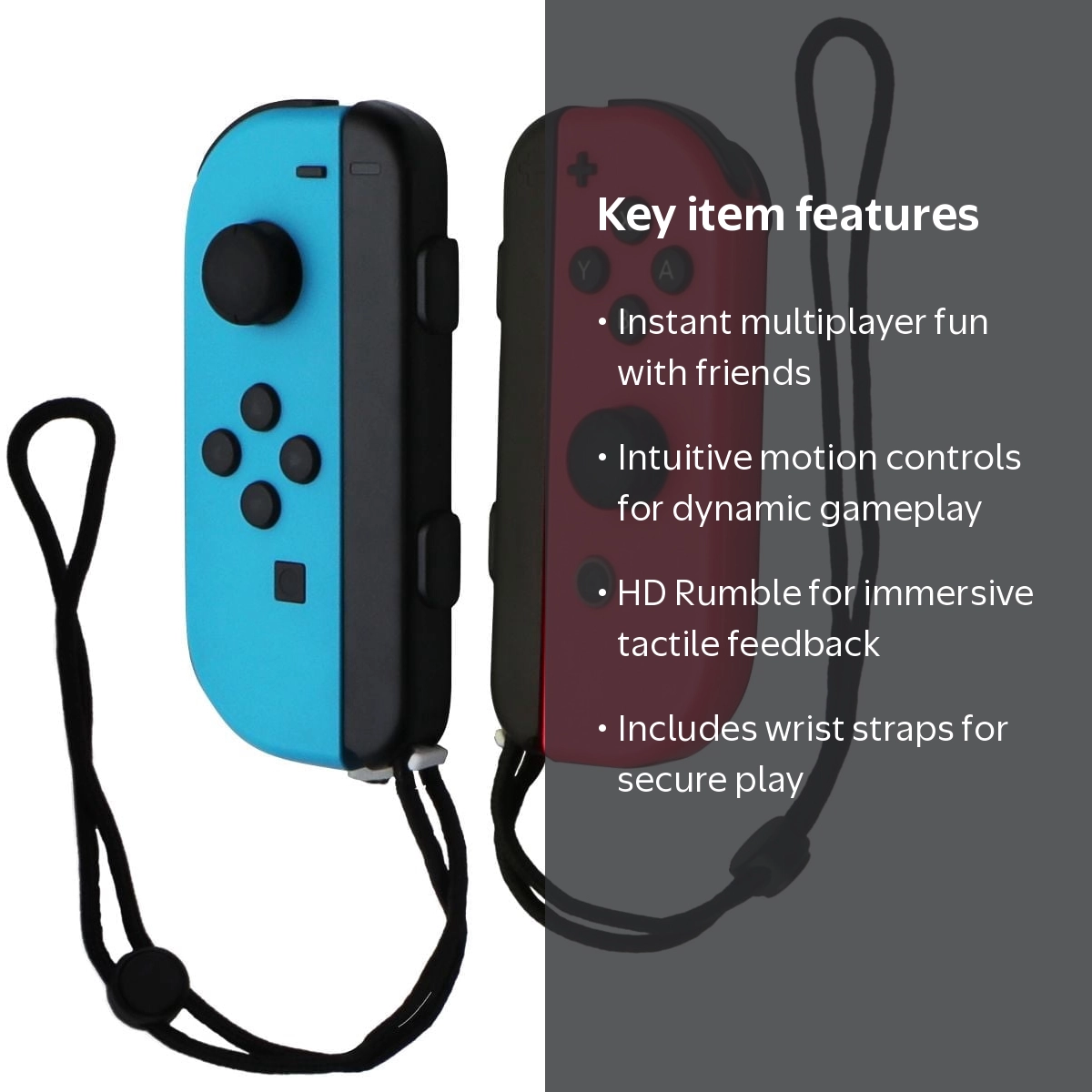 Free Shipping! Nintendo Switch Joy-Con (L/R) Neon Red/Blue