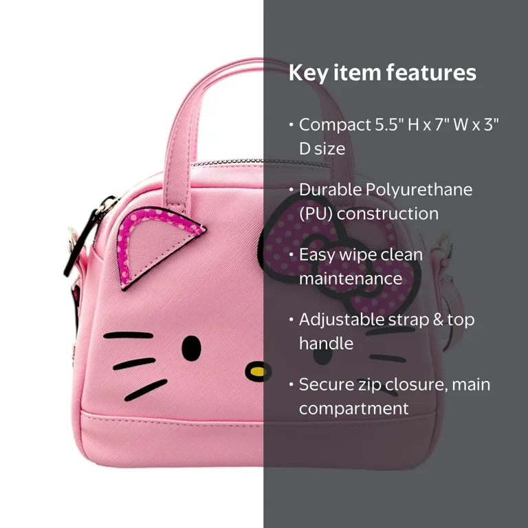 Hello Kitty Girls Mini Satchel Crossbody Bag, Pink - Walmart.com