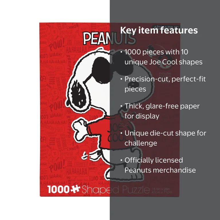 Peanuts Joe Cool Shaped 1000 Piece Jigsaw Puzzles - Walmart.com