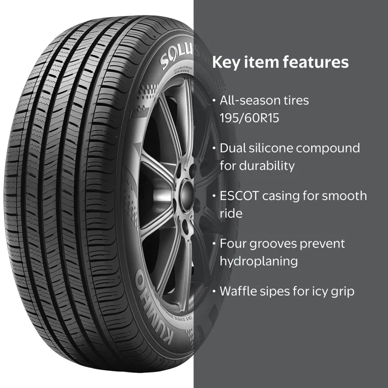 Kumho Solus TA11 All-Season Tire, 195/60R15 88T, Passenger