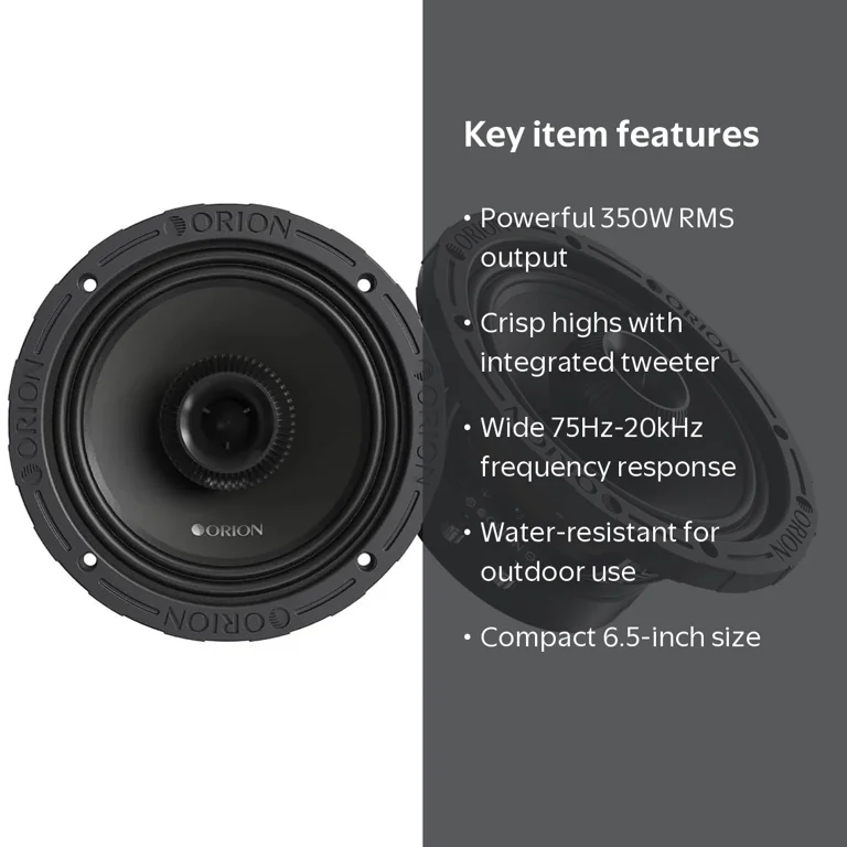 NEW Orion XMT65.2 6.5” 350W RMS Water-Resistant Coaxial Midrange