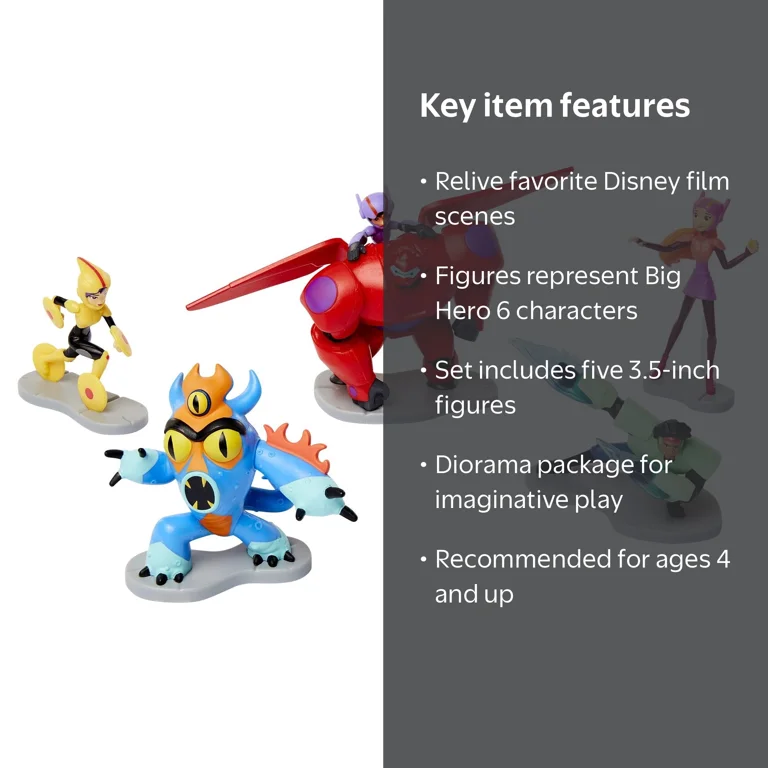 Big Hero 6-5 Piece Figure Set - Walmart.com