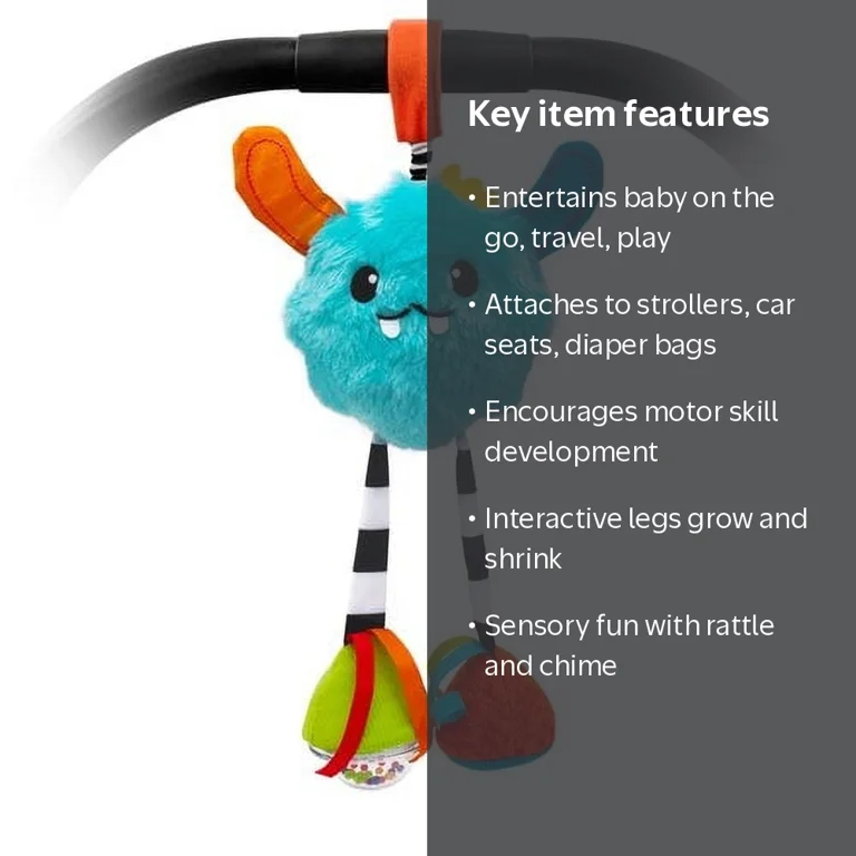 Sassy Hug & Tug Yeti 0 Months and up attaches to car seat and