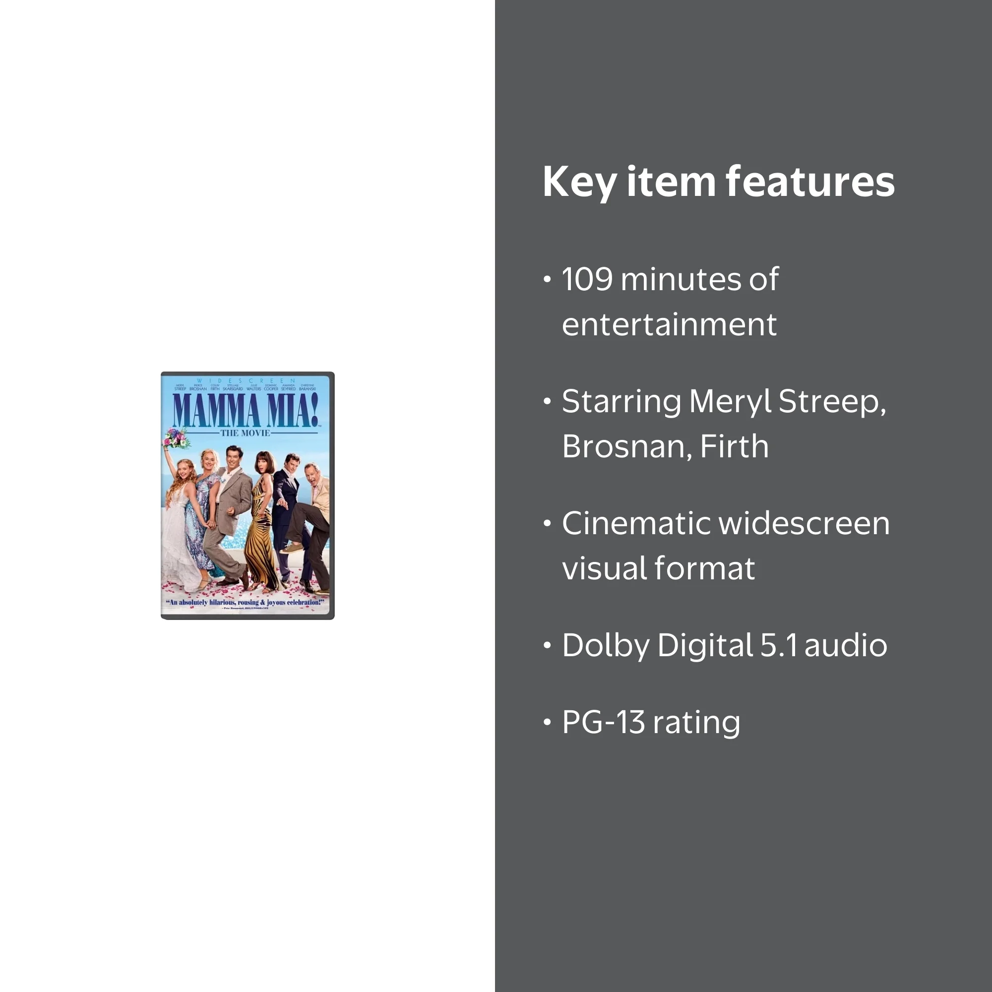 SDS, Movie, Mamma Mia! The Movie, Based on Broadway musical