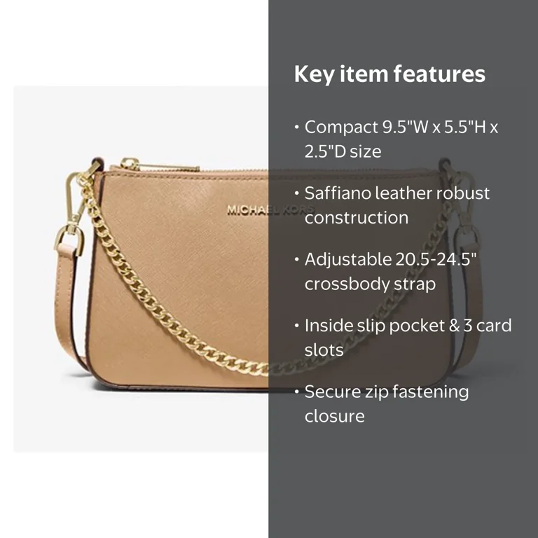 Michael Kors Women's Shoulder Purse, Jet Set Travel Medium