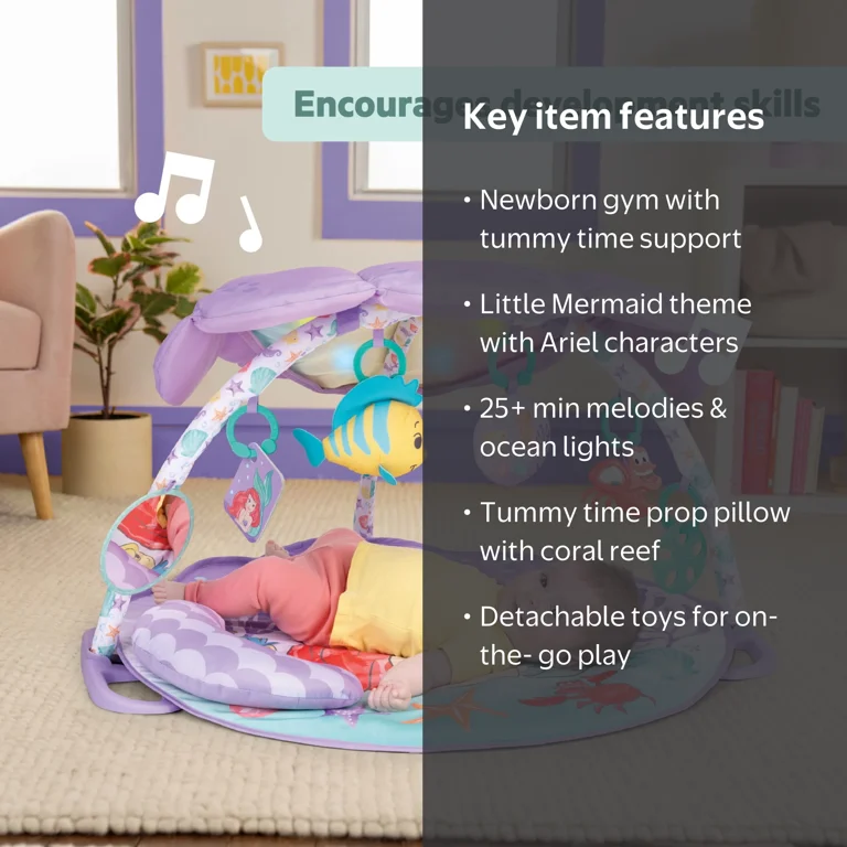 Bright Starts Disney Baby The Little Mermaid Activity Gym & Play